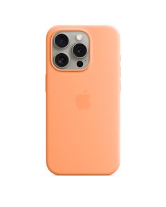 iPhone 15 Pro Silicone Case with MagSafe - Orange Sorbet