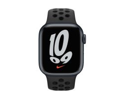Apple Watch Nike Series 7 in Midnight with Anthracite and Black Nike Band