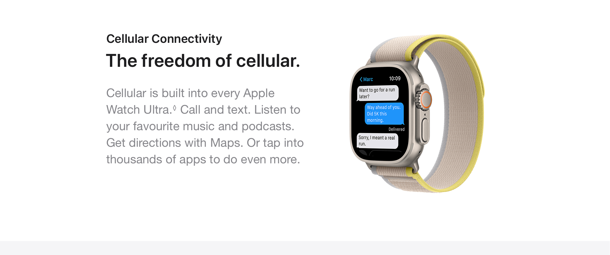 Apple Watch Ultra. Adventure awaits.