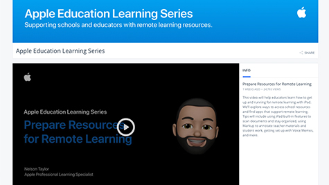 Remote learning videos