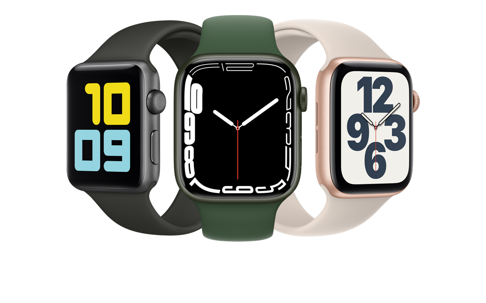 Apple Watch Series 3, Apple Watch SE and Apple Watch Series 7